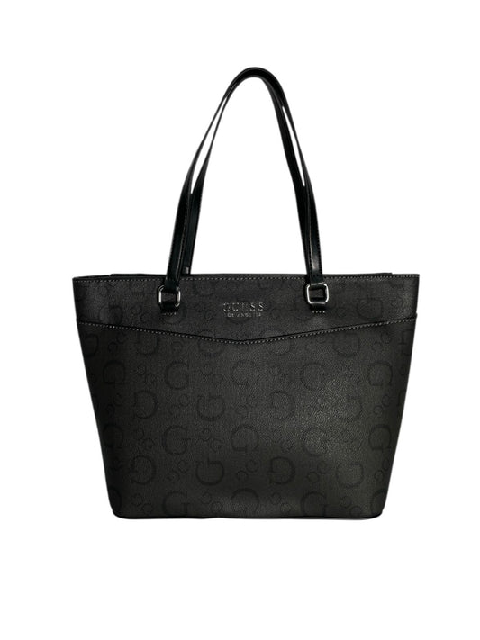 Bolsa Guess Negra con Monograma Grabado